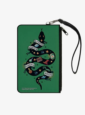 Harry Potter Slytherin Serpent Traits Canvas Clutch Wallet