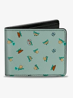 Star Wars The Mandalorian Helmet and Child Sketch Bifold Wallet