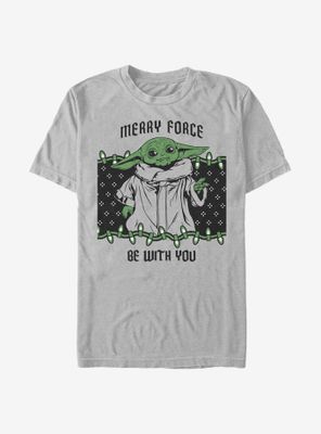 Star Wars The Mandalorian Child Merry Force Holiday T-Shirt