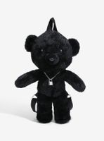 Black Teddy Bear Plush Backpack