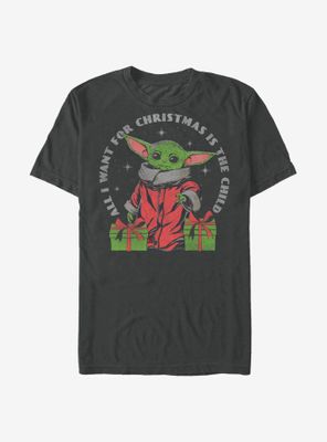 Star Wars The Mandalorian Child Christmas Presents T-Shirt