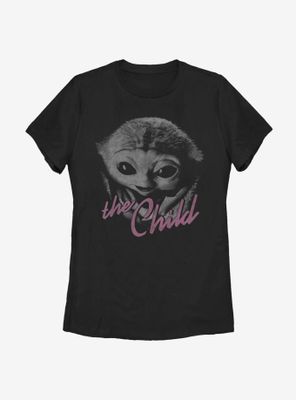 Star Wars The Mandalorian Child Faded Image Womens T-Shirt