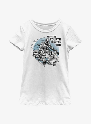 Star Wars The Mandalorian We Mobbin Youth Girls T-Shirt