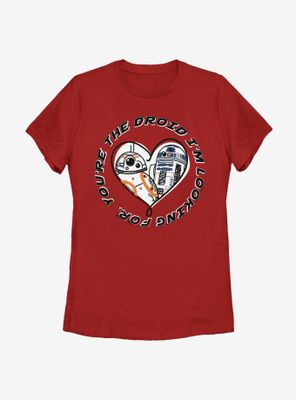 Star Wars: The Last Jedi You're Droid Heart Womens T-Shirt