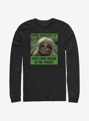 Star Wars Chewie Likes Long Walks Long-Sleeve T-Shirt