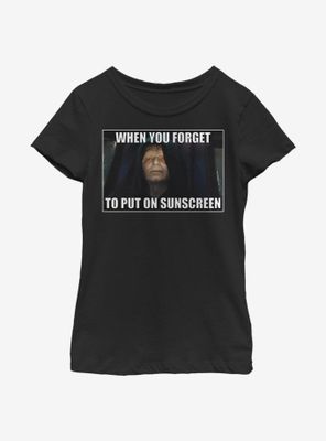 Star Wars Forget Sunscreen Youth Girls T-Shirt