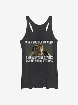 Star Wars Work Questions Womens Tank Top