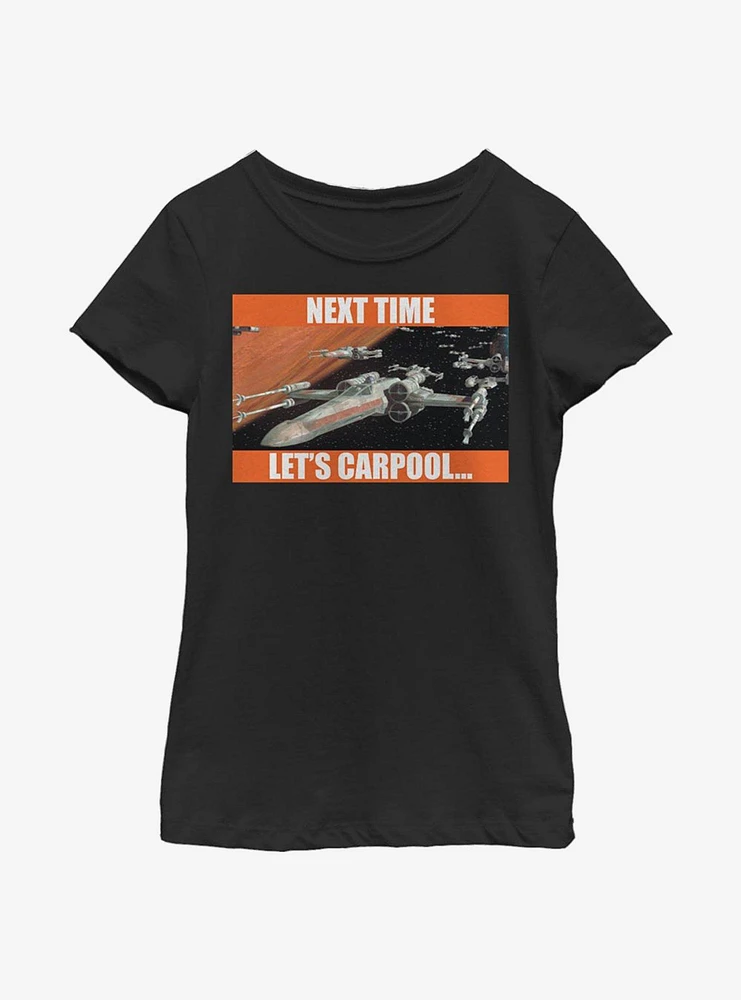 Star Wars Next Time Carpool Youth Girls T-Shirt