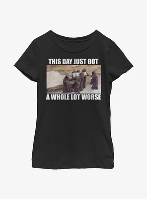 Star Wars This Day Just Got Worse Youth Girls T-Shirt