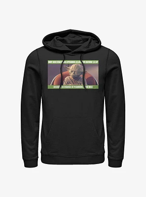 Star Wars Yoda Planning Hoodie