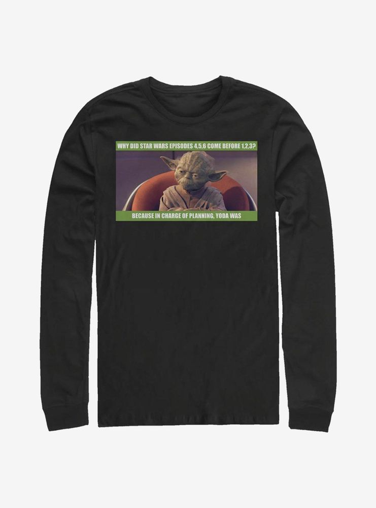 Star Wars Yoda Planning Long-Sleeve T-Shirt