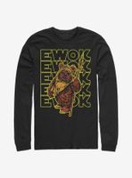 Star Wars Retro Multiple Ewok Long-Sleeve T-Shirt