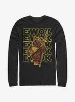 Star Wars Retro Multiple Ewok Long-Sleeve T-Shirt