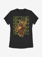 Star Wars Retro Multiple Ewok Womens T-Shirt