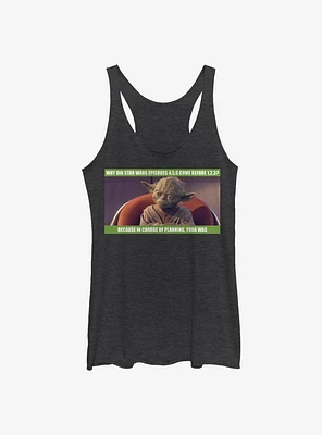 Star Wars Yoda Planning Tank Top