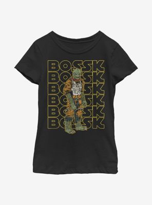 Star Wars Retro Multiple Bossk Youth Girls T-Shirt