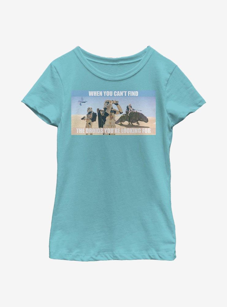 Star Wars Storm Troopers Can't Find Droids Youth Girls T-Shirt