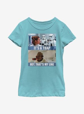Star Wars It's A Trap Line Youth Girls T-Shirt