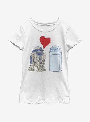 Star Wars R2 Trash Love Youth Girls T-Shirt