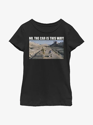 Star Wars Where's The Car Youth Girls T-Shirt