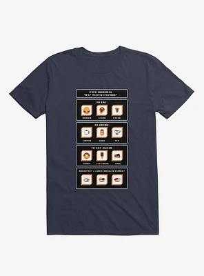 Picking Food Gamer Navy Blue T-Shirt