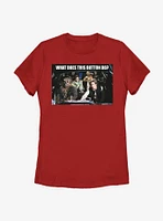 Star Wars Falcon What Does This Button Do? Womens T-Shirt