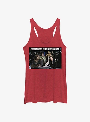 Star Wars Falcon What Does This Button Do? Tank Top