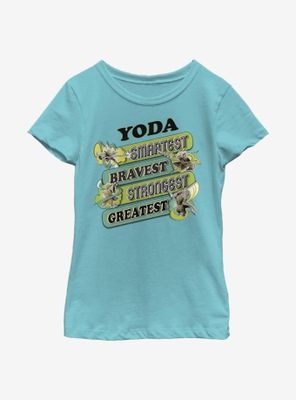 Star Wars Yoda Jumble Youth Girls T-Shirt