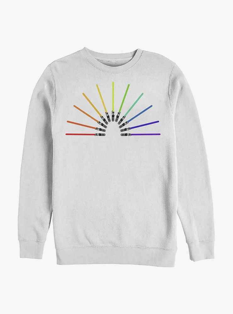 Star Wars Light Sabor Rainbow Sweatshirt