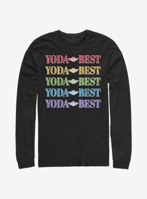 Star Wars Yoda Best Rainbow Long-Sleeve T-Shirt
