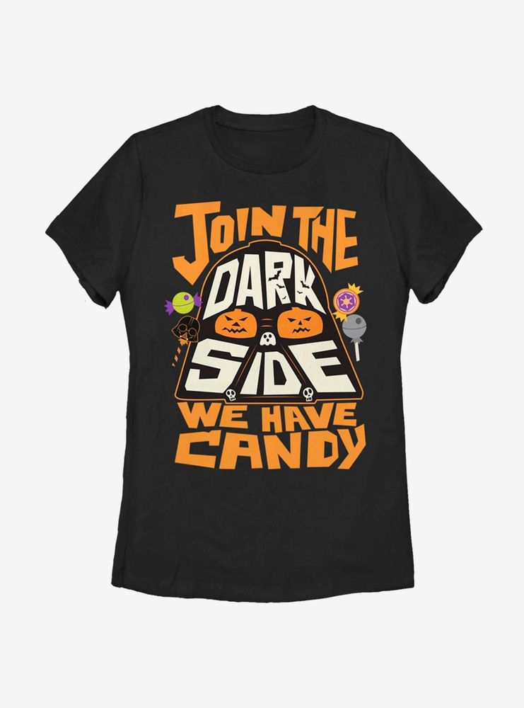 Star Wars Join The Dark SIde We Have Candy Vader Womens T-Shirt