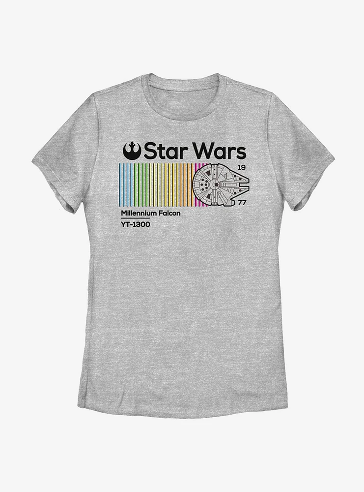Star Wars Falcon Colorful Womens T-Shirt