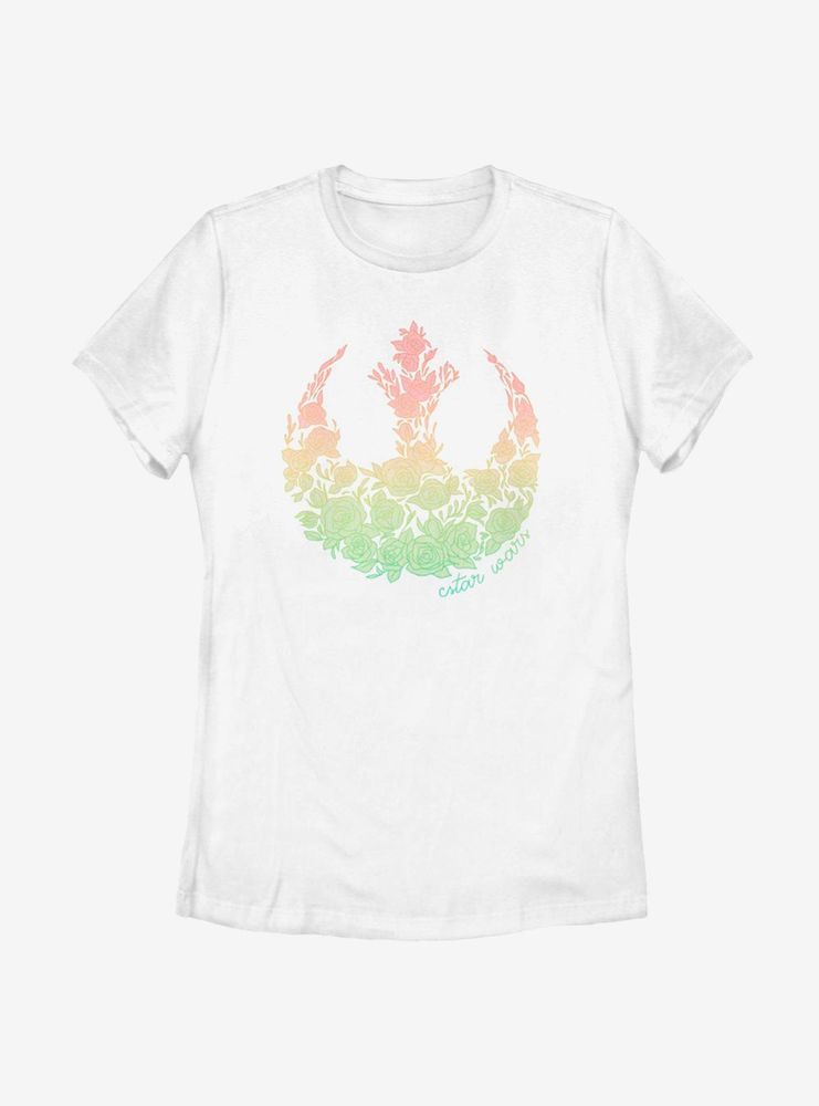 Star Wars Light Rainbow Rebel Logo Womens T-Shirt