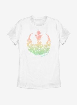 Star Wars Light Rainbow Rebel Logo Womens T-Shirt