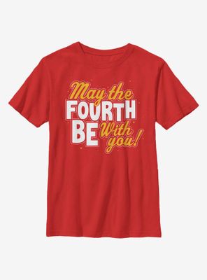 Star Wars May The Fourth Be With You! Lettering Youth T-Shirt