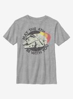 Star Wars May The 4th Be With You Retro Falcon Youth T-Shirt