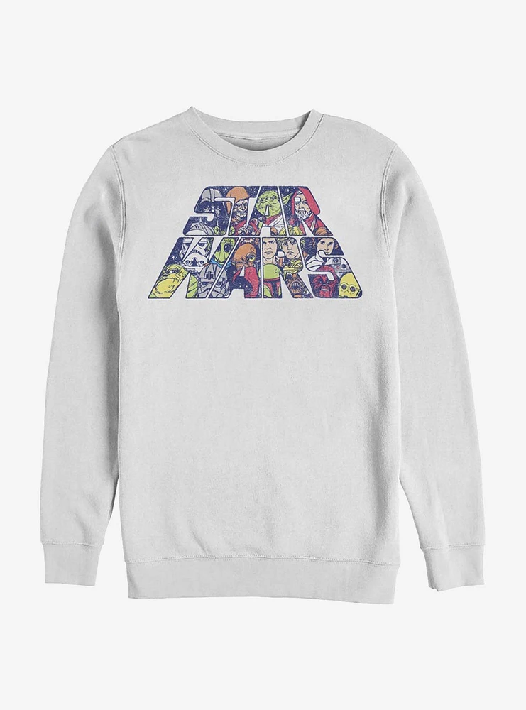 Star Wars Slant Characters Sweatshirt