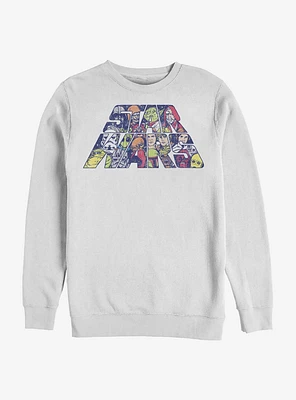 Star Wars Slant Characters Sweatshirt