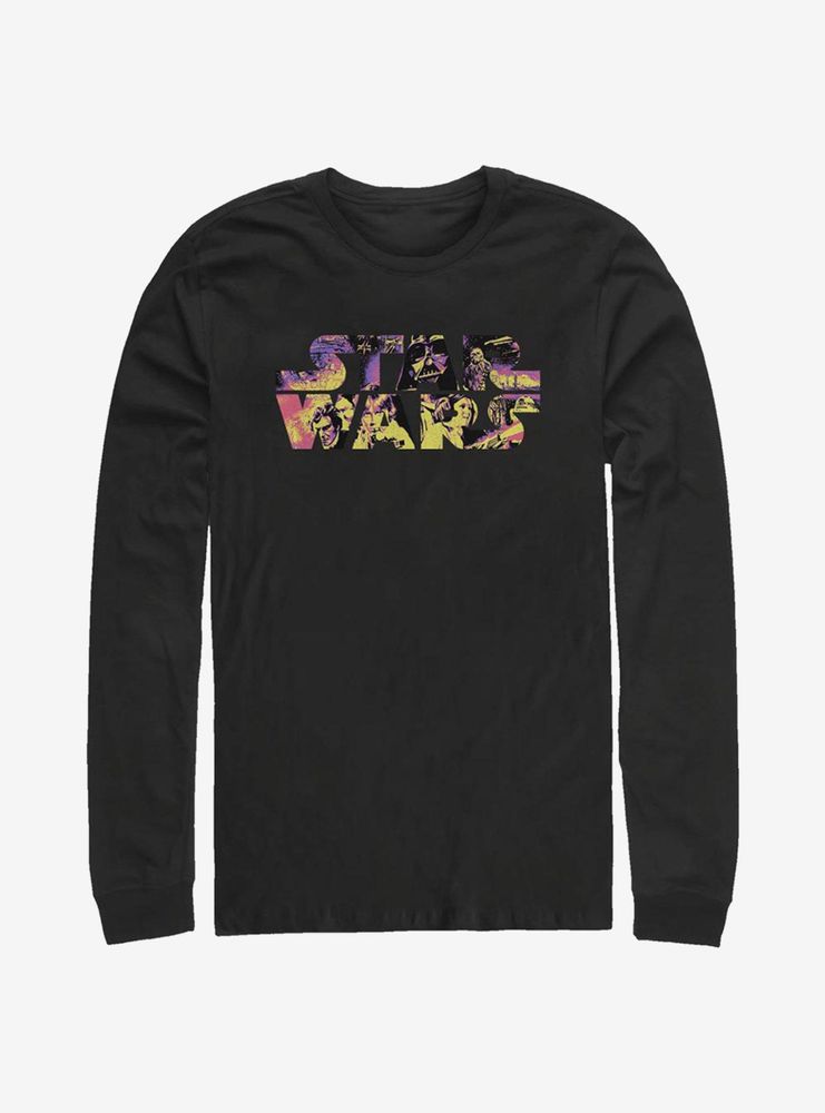 Star Wars Logo Poster Colors Long-Sleeve T-Shirt