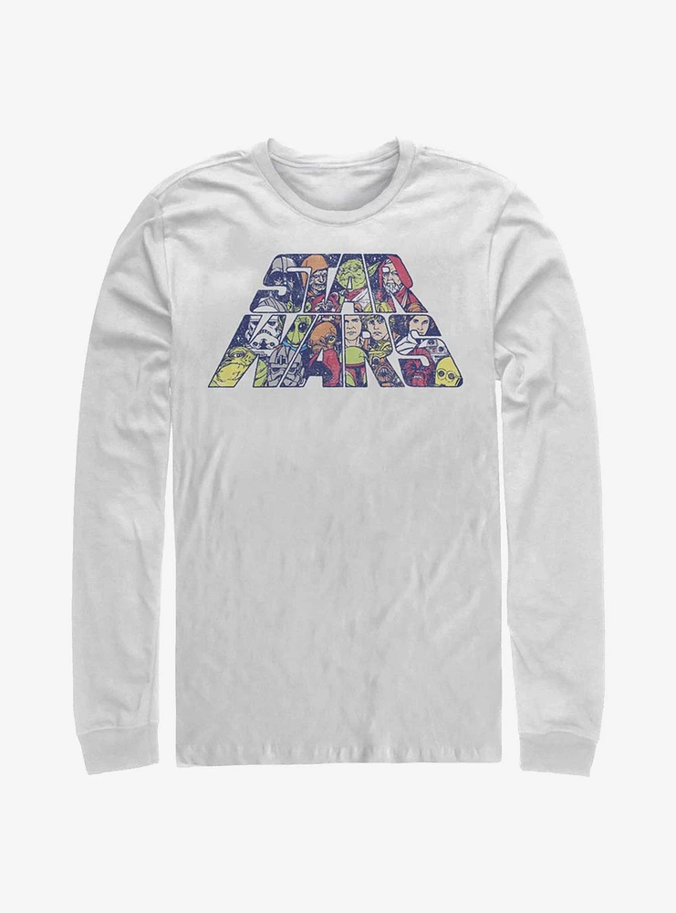 Star Wars Slant Characters Long-Sleeve T-Shirt