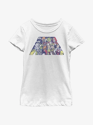 Star Wars Slant Characters Youth Girl T-Shirt