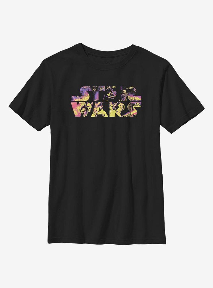 Star Wars Logo Poster Colors Youth T-Shirt