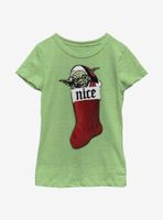 Star Wars Christmas Stocking Yoda Youth Girls T-Shirt