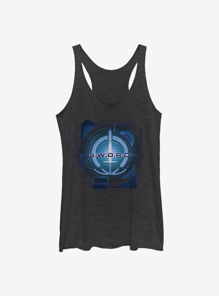 Marvel WandaVision Digital S.W.O.R.D Logo Womens Tank Top