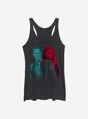 Marvel WandaVision Glitchy Overlay Normal Couple Womens Tank Top