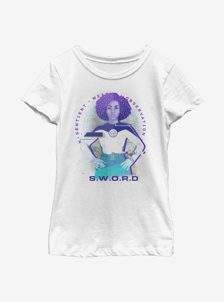 Marvel WandaVision S.W.O.R.D Glitch Youth Girls T-Shirt