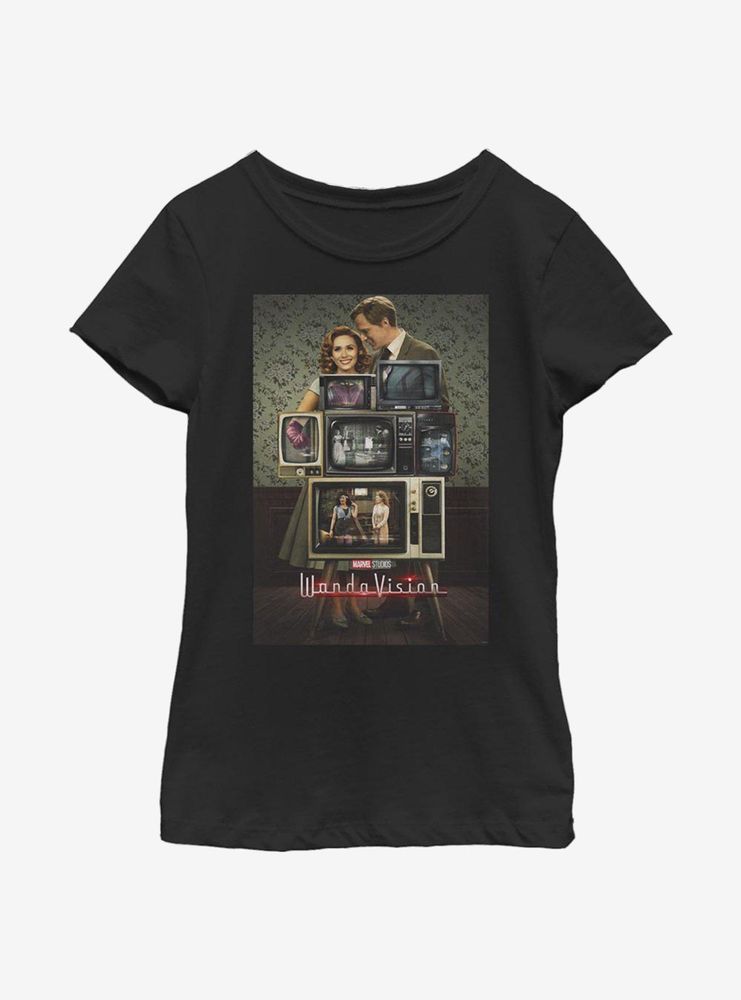 Marvel WandaVision Poster Through The Years Youth Girls T-Shirt