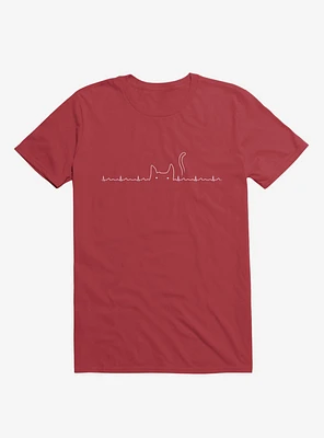 There Is A Cat My Heart Red T-Shirt