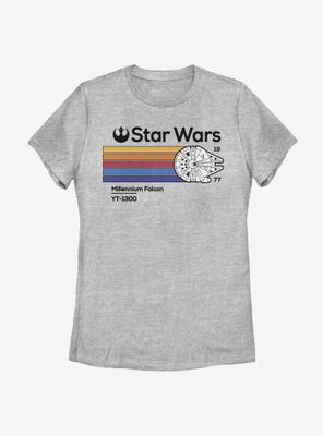 Star Wars Falcon Color Lines Womens T-Shirt