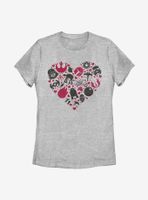 Star Wars Heart Icons Womens T-Shirt